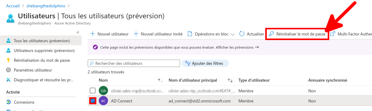 Azure Portal | Create a new user