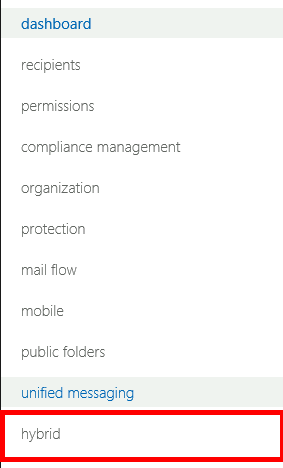microsoftonline.com menu hybride