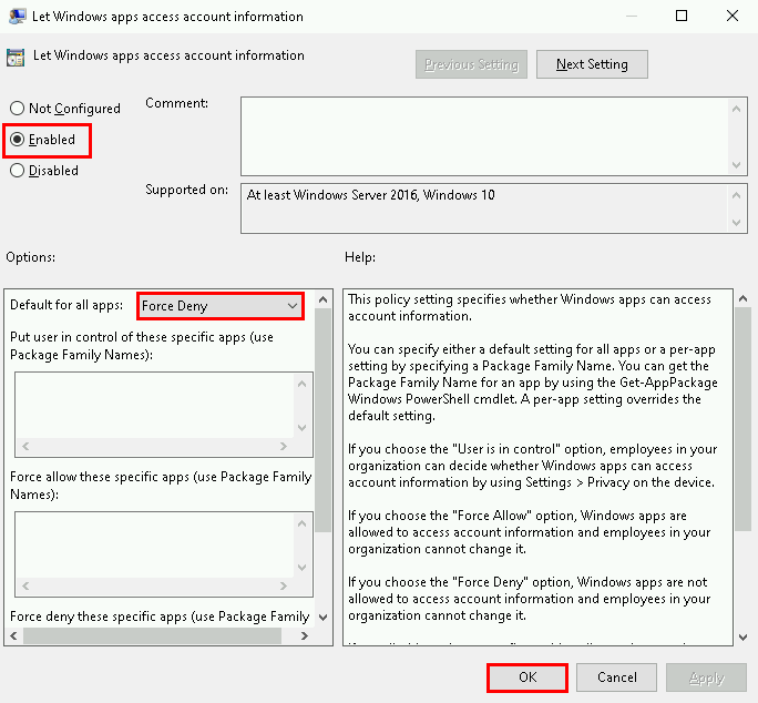 Set Apps Privacy with GPO