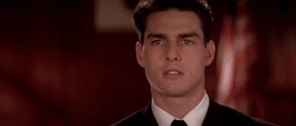 Tom Cruse, A Few Good Men movie, doing the military salute