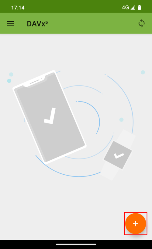 DAVx5 Main interface