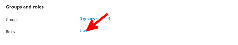 Azure Portal | Create a new user, groups and roles.