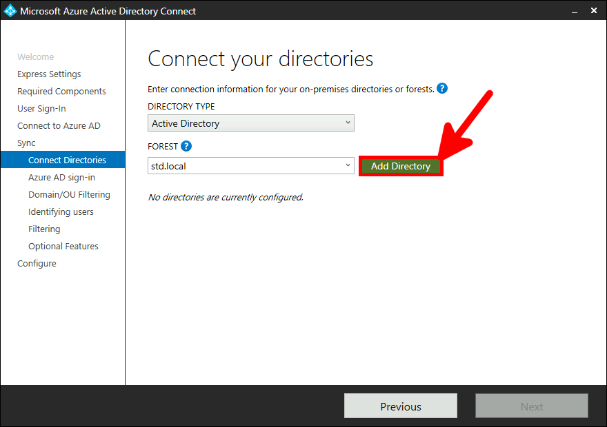 Azure AD Connect Installation | Connect your directories.