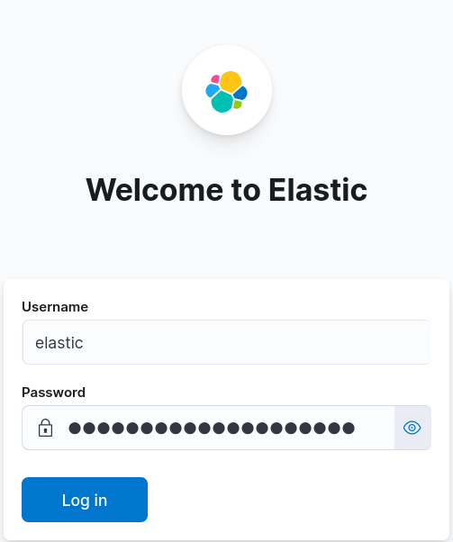 Elastic 9 login screen with username and password fields.