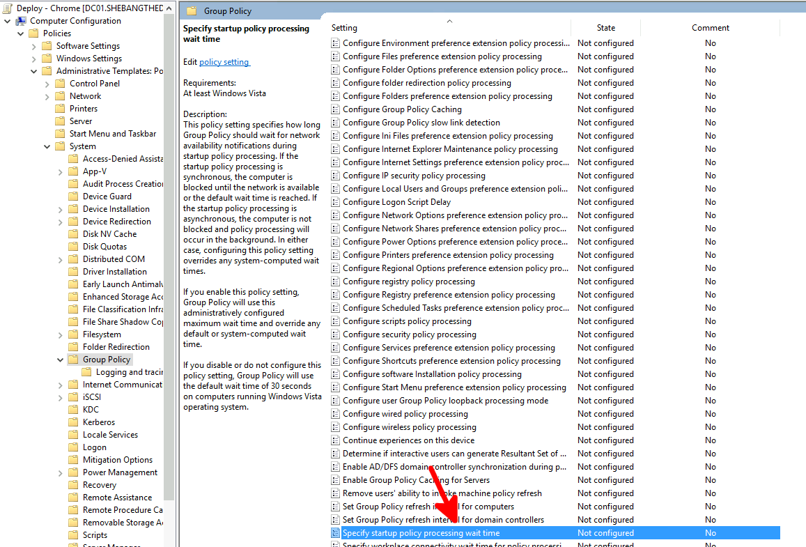 Group Policy Management Editor